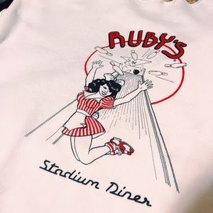 Vintage Ruby’s diner raw hem sweatshirt